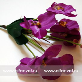 искусственные цветы букет орхидеи цвета фиолетовый 7