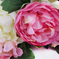 искусственные цветы букет пионов цвета розовый с белым 14