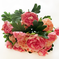 искусственные цветы букет пионов цвета кремовый с розовым 56