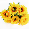 искусственные цветы букет подсолнухов цвета желтый 1