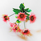 искусственные цветы букет ромашка с осокой цвета светло-розовый 9