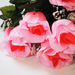 искусственные цветы розы цвета розовый с малиновым 53