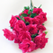 искусственные цветы букет роз цвета темно-розовый 10