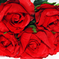 искусственные цветы букет роз цвета красный 4