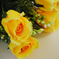 искусственные цветы розы цвета желтый 1