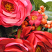 искусственные цветы розы цвета темно-розовый 10