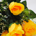 искусственные цветы розы цвета желтый 1