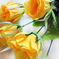 искусственные цветы букет роз с бутонами с добавкой осока цвета желтый 1