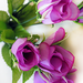 искусственные цветы букет роз с бутонами с добавкой осока цвета сиреневый 8