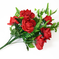 искусственные цветы букет роз с гладиолусом и папоротником цвета красный 4