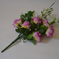 искусственные цветы букет роз с гладиолусом и папоротником цвета сиреневый 8