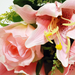 искусственные цветы розы и лилии цвета розовый 5