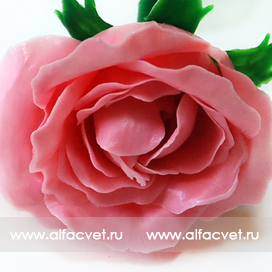 искусственные цветы розы пластмассовые цвета розовый 5