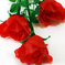 искусственные цветы розы пластмассовые цвета красный 4