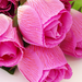искусственные цветы розы с каплями цвета малиновый 11