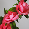искусственные цветы ветки роз цвета светло-розовый 9