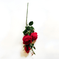 искусственные цветы ветка роз цвета красный 4