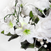 искусственные цветы букет свадебный роза + мал-я без длинной ветки цвета белый 6