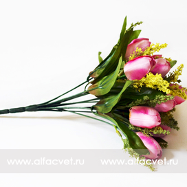 искусственные цветы букет тюльпанов цвета розовый 5