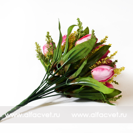 искусственные цветы букет тюльпанов цвета розовый 5