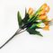 искусственные цветы тюльпаны цвета оранжевый с белым 16