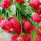 искусственные цветы тюльпаны цвета темно-розовый 10