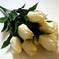 искусственные цветы тюльпан цвета белый 6