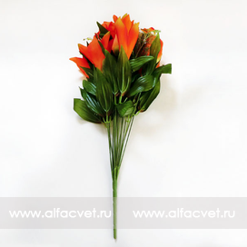 искусственные цветы тюльпаны-лилии цвета оранжевый 2