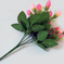 искусственные цветы букет тюльпанов с добавкой травка-ромашка цвета розовый 5