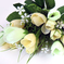 искусственные цветы букет тюльпанов с добавкой травка-ромашка цвета белый 6