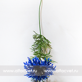 искусственные цветы василек пластмассовый цвета синий 12