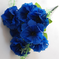 искусственные цветы васильки цвета синий 12