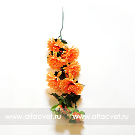 искусственные цветы ветка хризантем цвета оранжевый 2