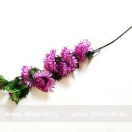 искусственные цветы ветка хризантем цвета фиолетовый 7