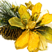 искусственные цветы веточка ели с шишкой цвета желтый 1