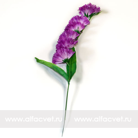 искусственные цветы ветка гвоздики цвета фиолетовый 7