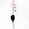 искусственные цветы ветка орхидей цвета белый с фиолетовым 66